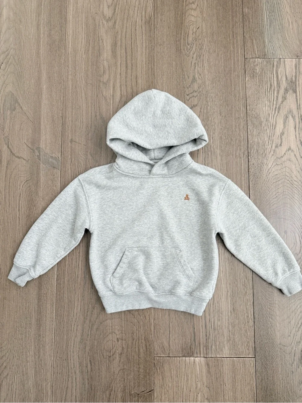 Baby Gap Toddler VintageSoft Relaxed Hoodie Sweatshirt Bear Heathered Grey 5T